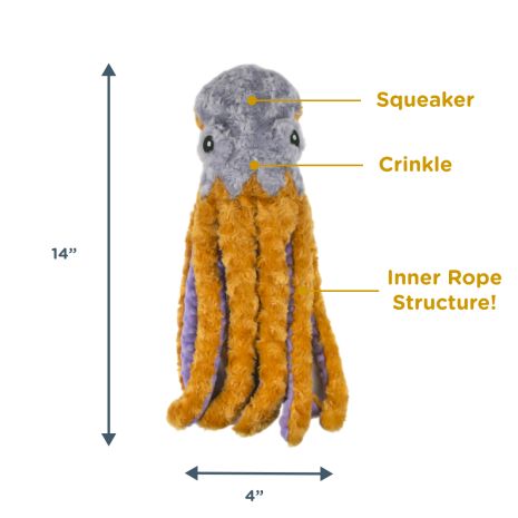 Tall Tails Dog Octopus Rope Body Toy