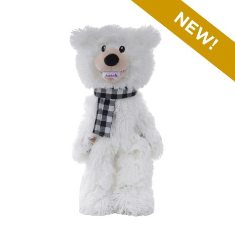 Tall Tails Stuff-less Polar Bear Squeaker Dog Toy