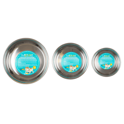Messy Mutts Heavy Gauge Stainless Steel Dog Bowl with Non-Slip Base
