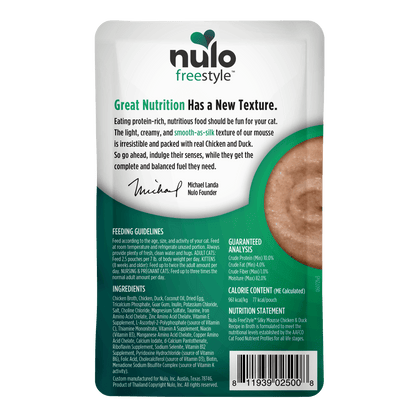 Nulo Cat Freestyle Silky Mousse Chicken and Duck Wet Food